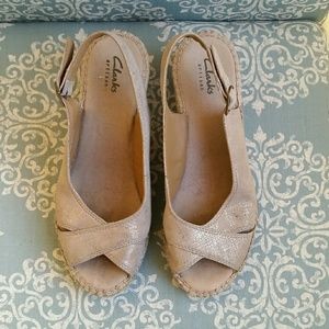 Clarks artisan wedge heel sandals